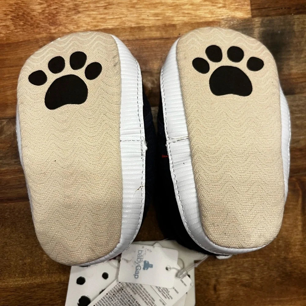 Disney Navy and Red Dalmatian Baby Slippers 6-12 mo